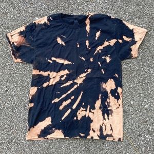 Bleach-Dyed Tee with Pocket